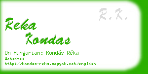 reka kondas business card