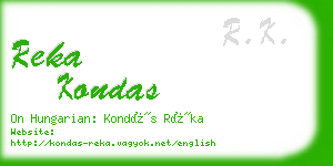 reka kondas business card